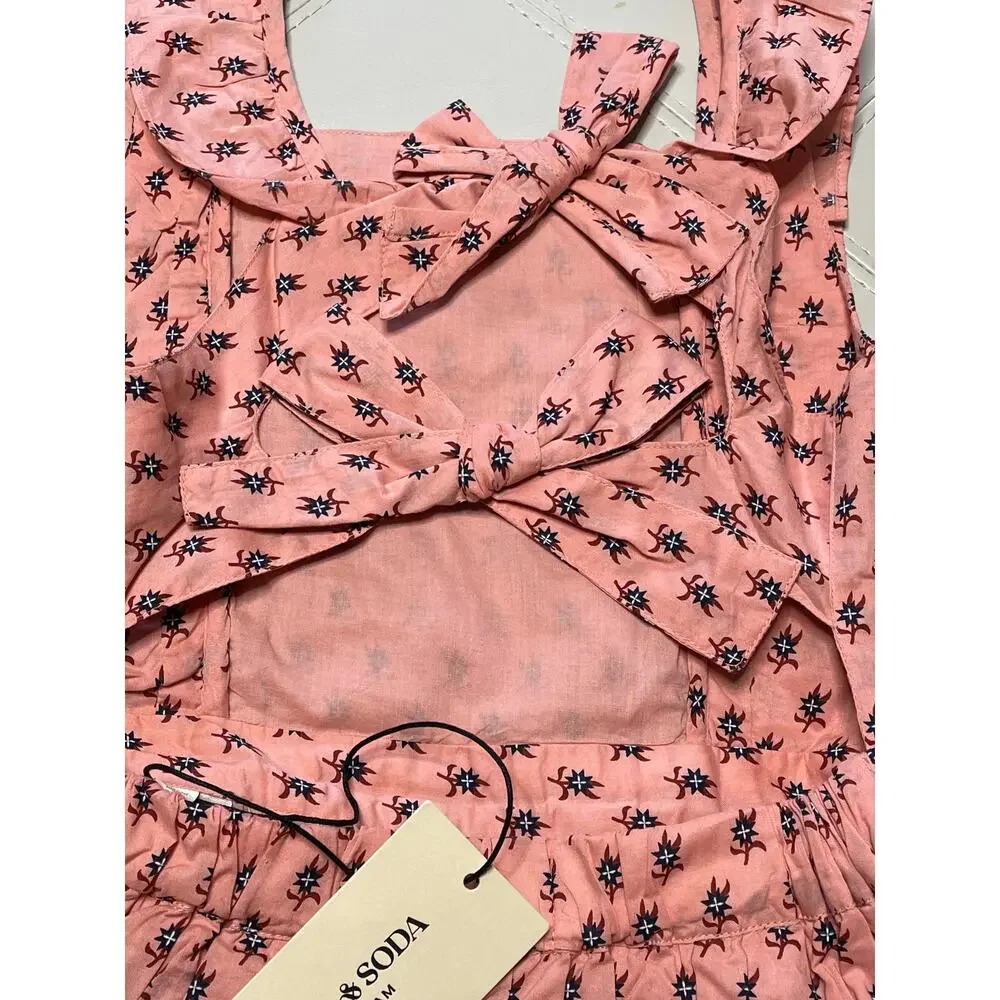 Scotch & Soda All over Print Pinafore Girl's Sundress size 8 NEW